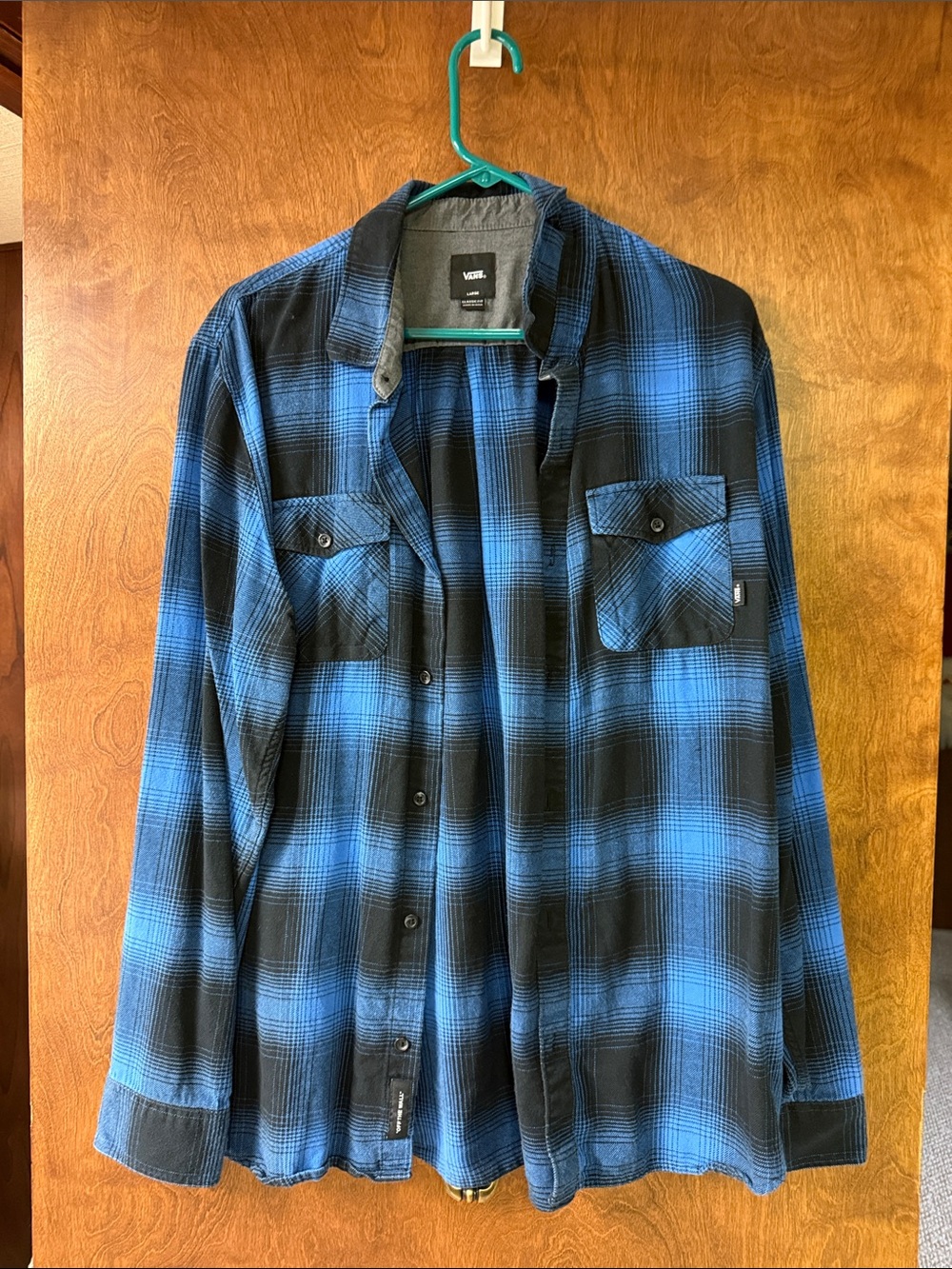 Vans Men’s Blue & Black Plaid Shirt Jacket